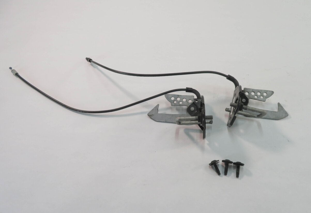 2010 BMW 750i (F01) FRONT HOOD SAFETY LATCH SET w/ CABLES