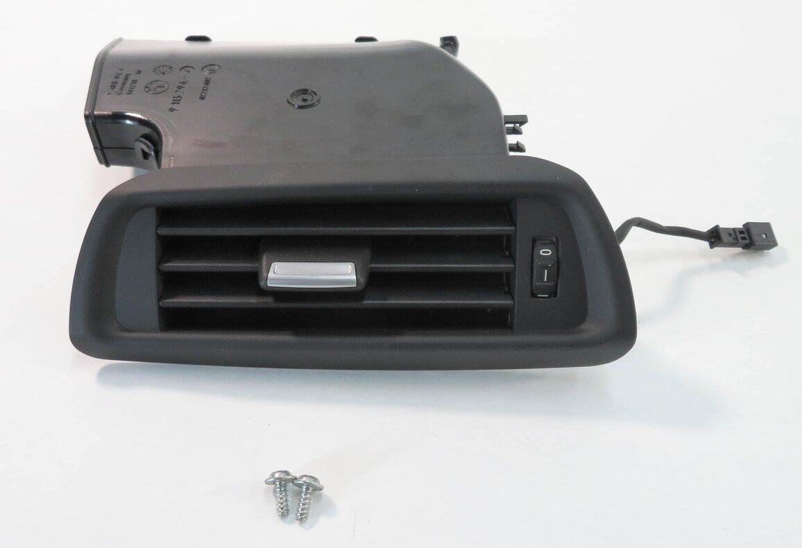 2010 BMW 750i (F01) RIGHT PASSENGER REAR PILLAR HEATER A/C AIR VENT (BLACK)