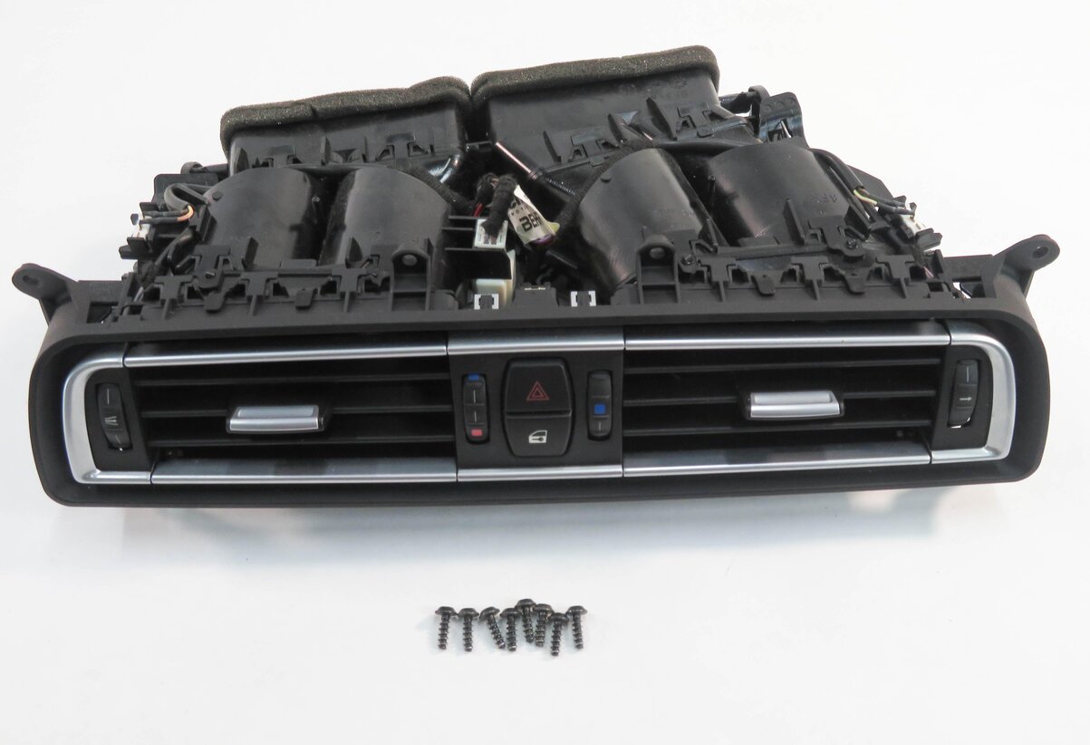 2010 BMW 750i (F01) CENTER DASH HEATER A/C AIR VENT w/ HAZARD & CENTRAL LOCK