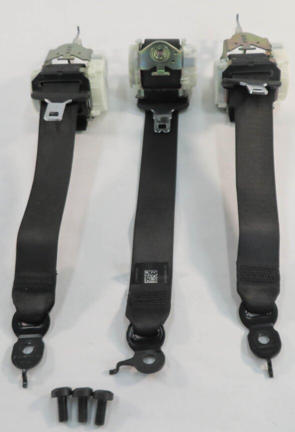 2010 BMW 750i (F01) REAR SEAT SEATBELT RETRACTOR SET-3 (BLACK)