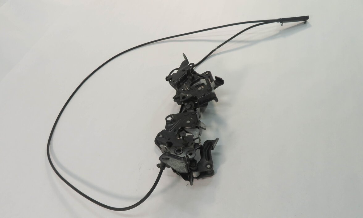 Thumbnail 3: 2010 BMW 750i (F01) FRONT LEFT & RIGHT LOWER HOOD LOCK LATCH SET-2 w/ CABLES