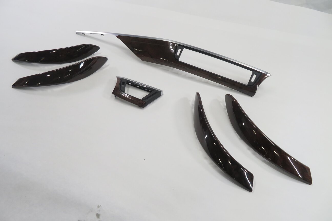 2013 BMW ACTIVEHYBRID-3 (F30) DASH & DOOR BURLED WALNUT WOOD GRAIN TRIM SET-6