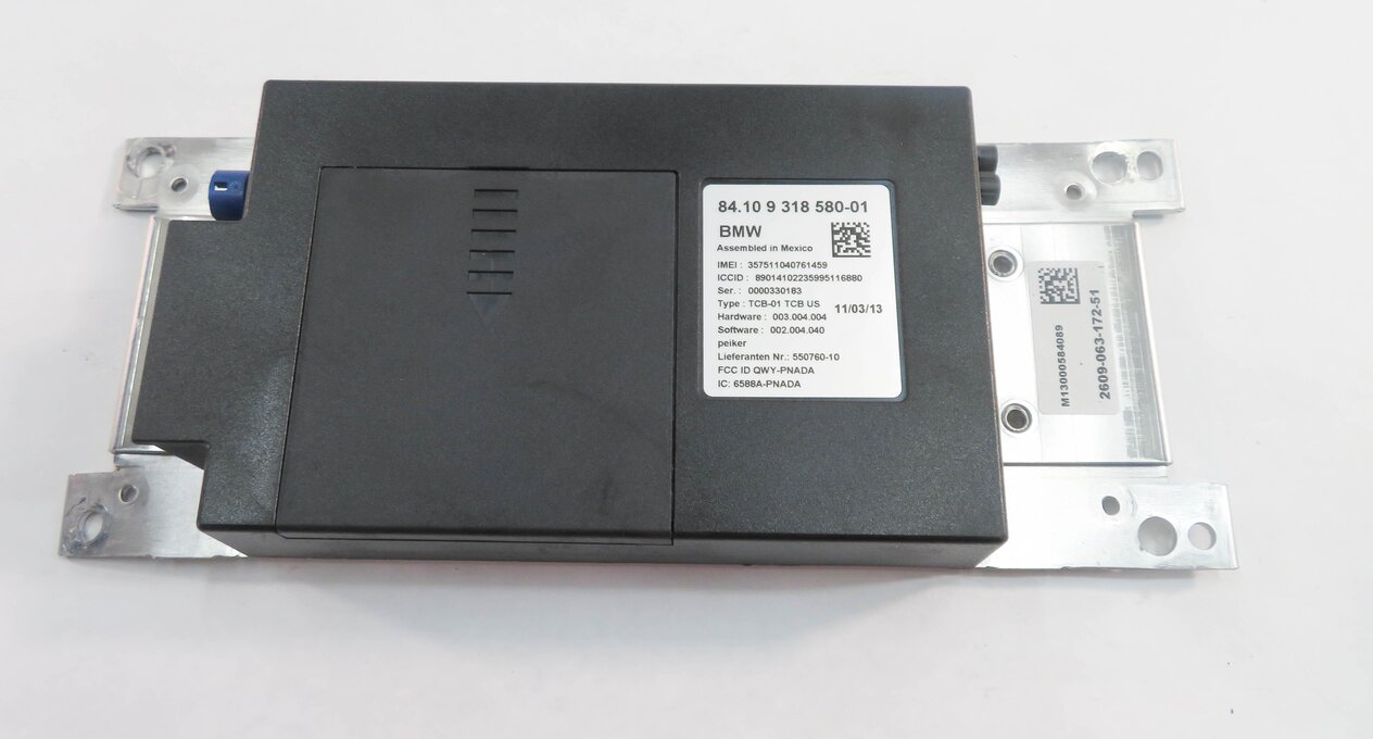 2013 BMW ACTIVEHYBRID-3 (F30) BLUETOOTH TELEMATICS COMMUNICATION CONTROL MODULE