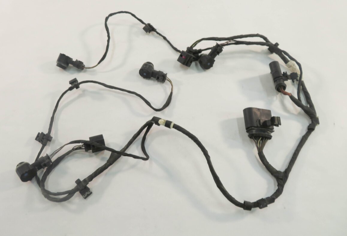 Thumbnail 4: 2010 AUDI Q7 (4L) REAR PDC PARK DISTANCE SENSOR SET-4 w/ HARNESS (BLACK LC9X)