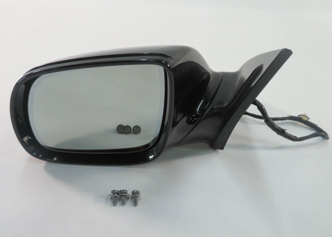 2010-2012 AUDI Q7 (4L) LEFT P-FOLD AUTODIM HEAT MEMORY DOOR MIRROR (BLACK LC9X)