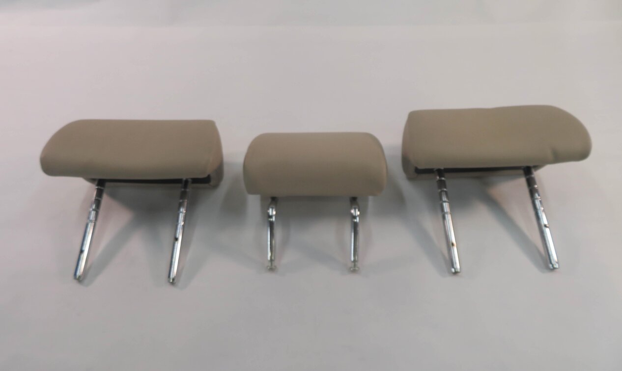 2009 BMW 750i (F01) REAR - LEFT / CENTER / RIGHT HEADREST SET (OYSTER LEATHER)