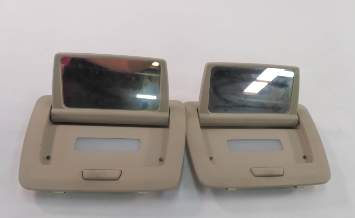 2009 BMW 750i (F01) REAR LEFT & RIGHT VANITY MIRROR SET-2 (OYSTER)