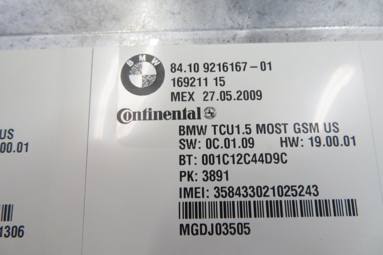 Thumbnail 6: 08-16 BMW 535i 750i 760i X5 X6 Z4 (E60 F01 E70 E89) BLUETOOTH TELEMATICS MODULE