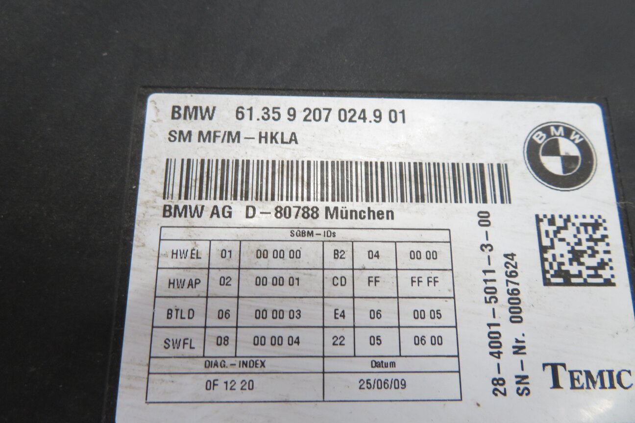 Thumbnail 6: 2009-2010 BMW 750i 760i (F01) FRONT COMFORT SEAT MEMORY CONTROL MODULE COMPUTER