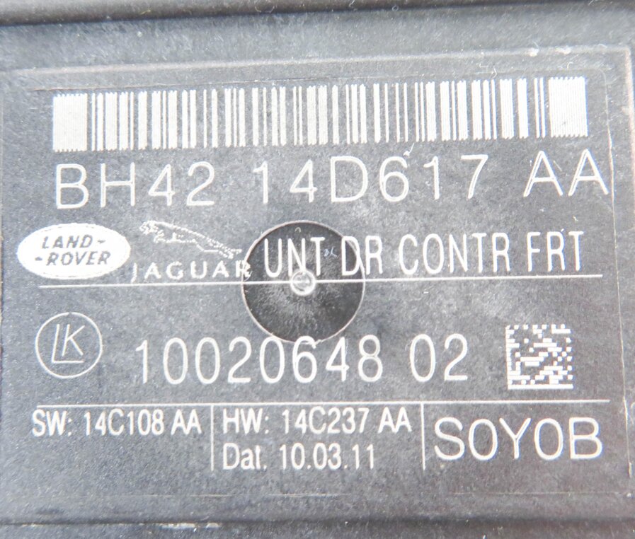 Thumbnail 7: 2010-2013 RANGE ROVER SPORT (L320) RIGHT FRONT PASSENGER DOOR CONTROL MODULE