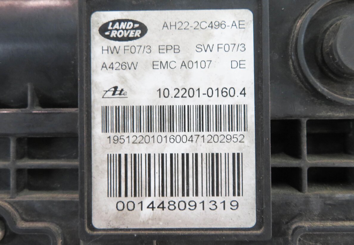 Thumbnail 4: 2011 RANGE ROVER SPORT (L320) EMERGENCY PARKING BRAKE ACTUATOR MOTOR w/ CABLES