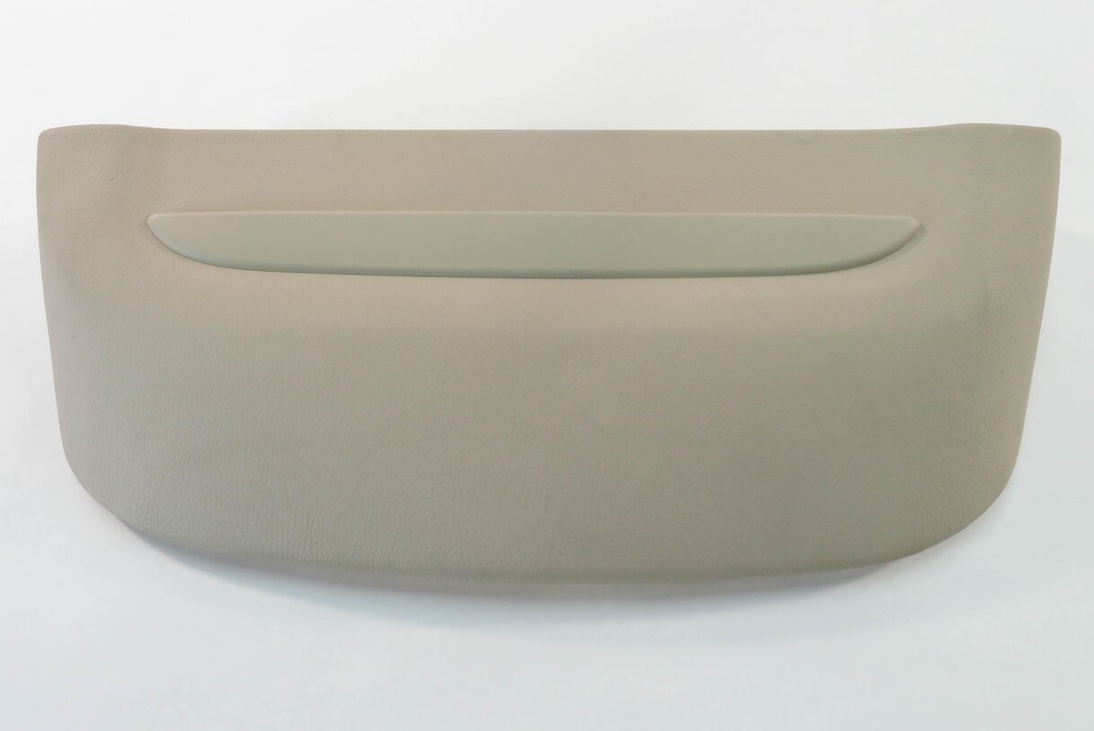 2009 BMW 750i (F01) LEFT FRONT DRIVER SEAT BACK TRIM COVER (OYSTER LEATHER)