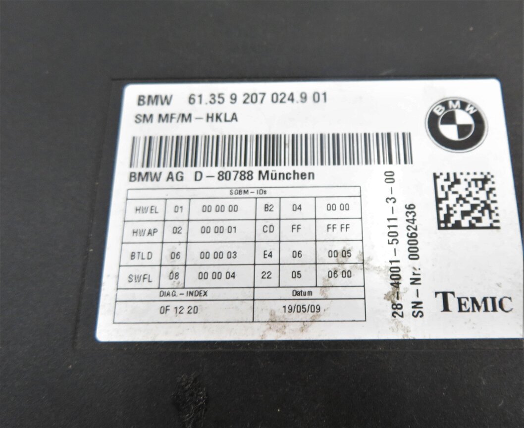 Thumbnail 6: 2009-2010 BMW 750i 760i (F01) FRONT COMFORT SEAT MEMORY CONTROL MODULE COMPUTER