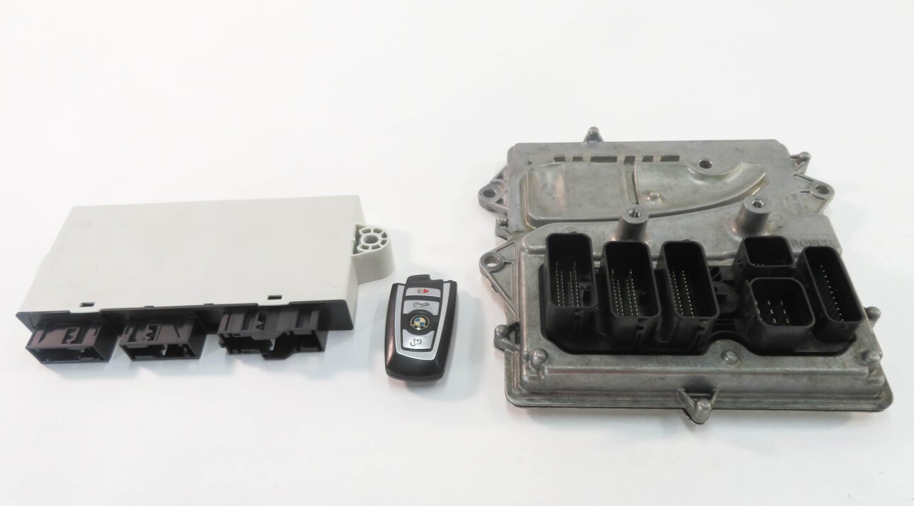 2014 BMW 740i (F01) 3.0L N55 ENGINE ECM DME CAS 4 IMMOBILIZER MODULE KEY SET-3