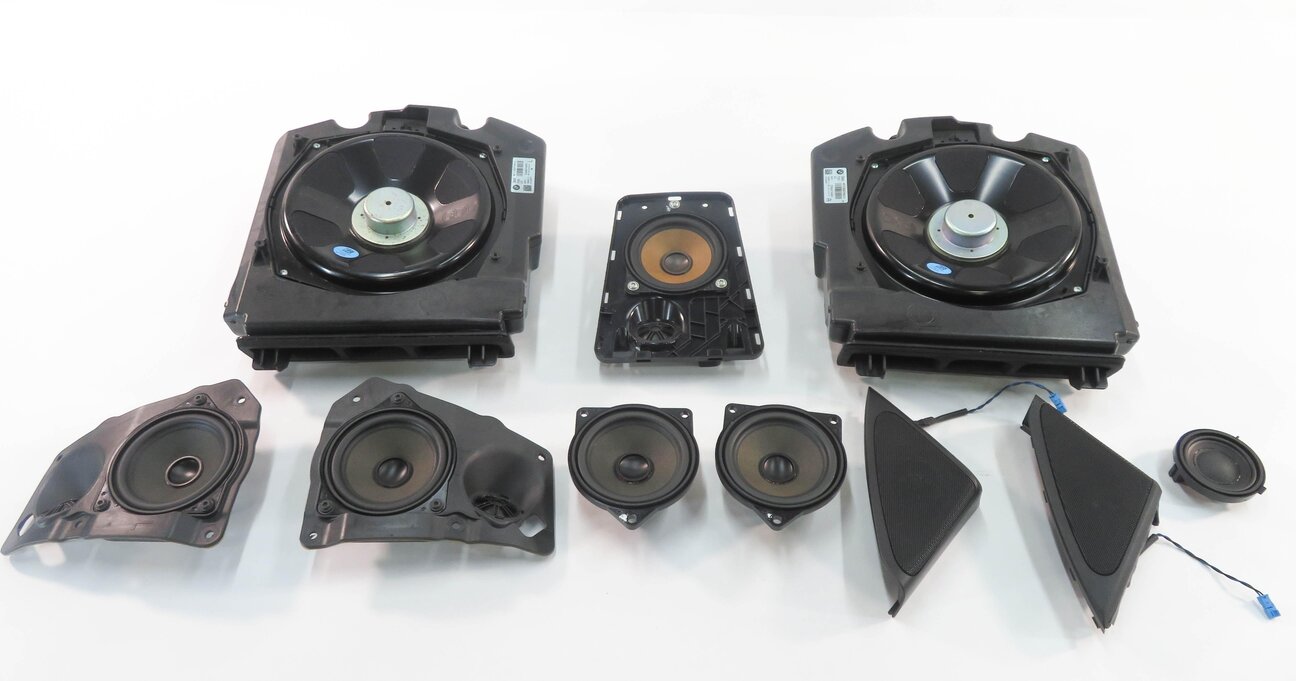 Thumbnail 9: 2014 BMW 740i (F01) RADIO STEREO MEDIA AUDIO SUBWOOFER TWEETER SPEAKER SET-10