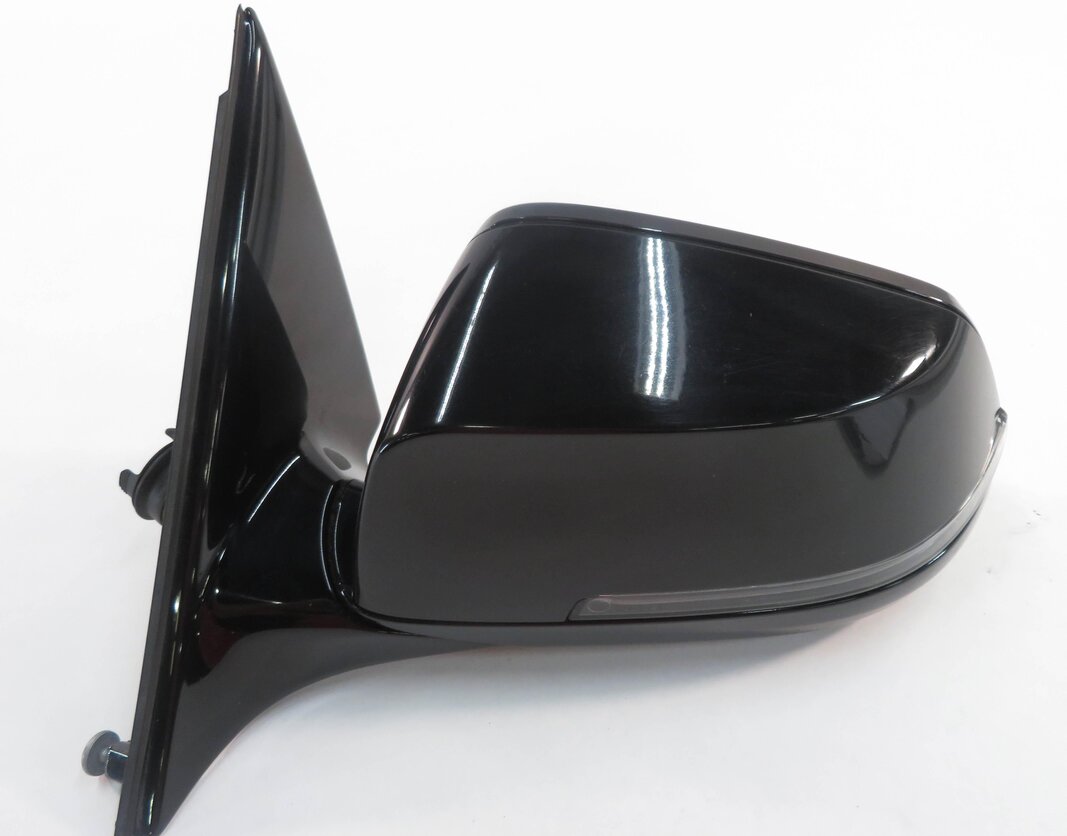 Thumbnail 4: 13-15 BMW 740i 750i 760i (F01) LEFT DRIVER P-FOLD MEM HEAT DOOR MIRROR (BLACK)