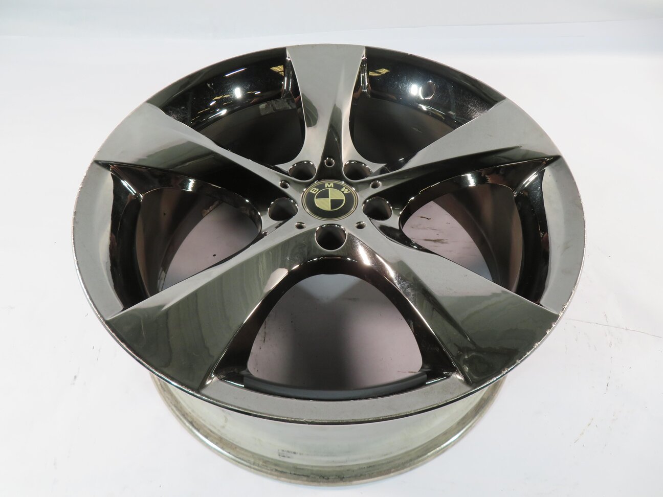 Thumbnail 3: 10-17 BMW 535iGT 740i 750i (F01 F07) 21x8.5 - MIDNIGHT CHROME 5-SPOKE WHEEL RIM