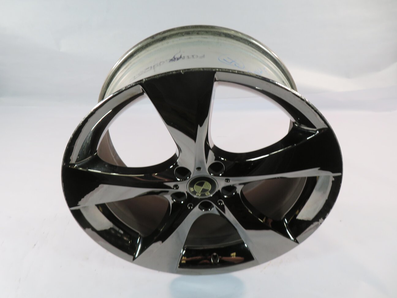 Thumbnail 2: 10-17 BMW 535iGT 740i 750i (F01 F07) 21x10 - MIDNIGHT CHROME 5-SPOKE WHEEL RIM