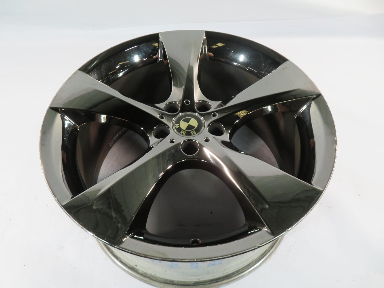 Thumbnail 3: 10-17 BMW 535iGT 740i 750i (F01 F07) 21x10 - MIDNIGHT CHROME 5-SPOKE WHEEL RIM