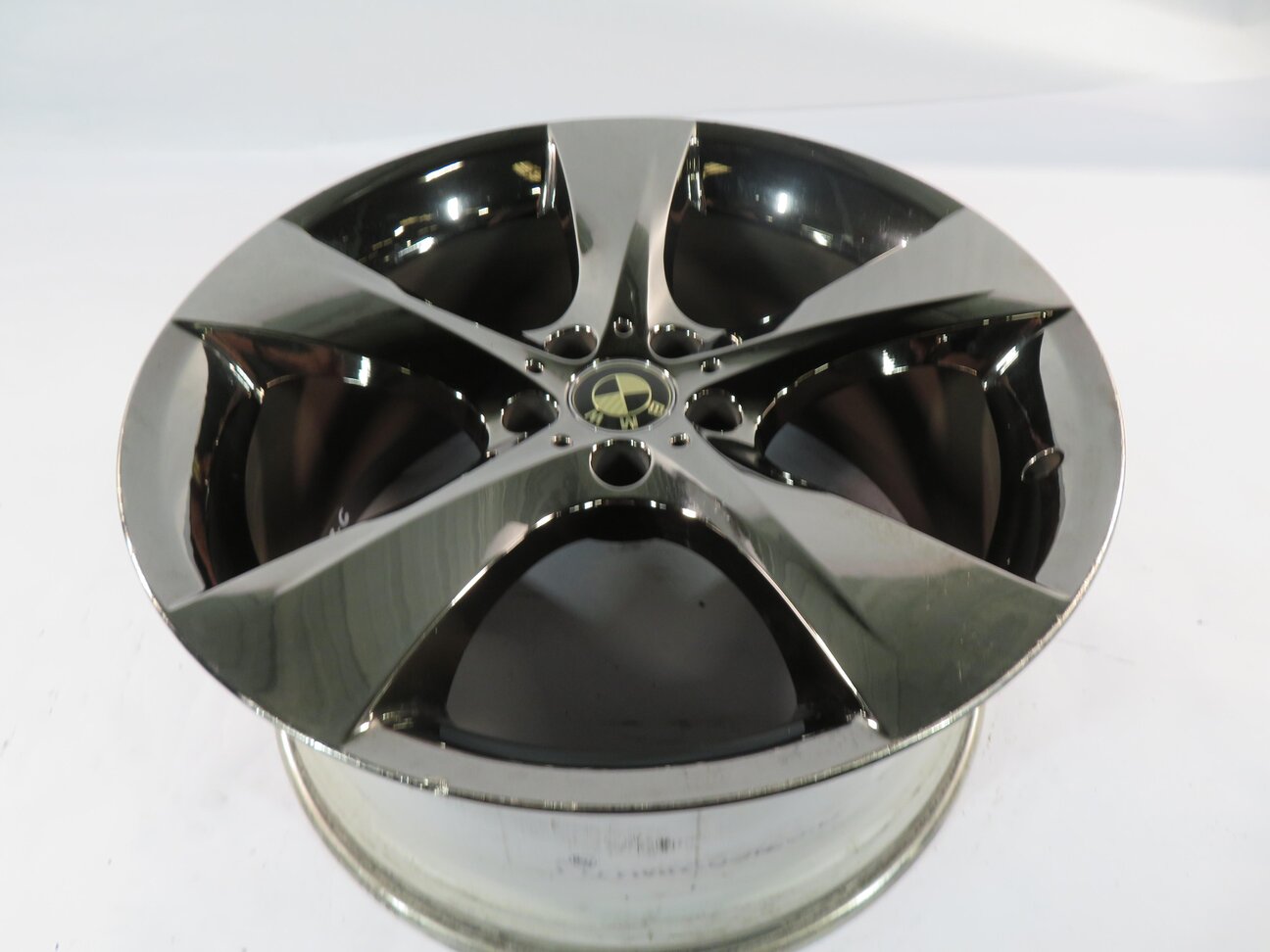 Thumbnail 3: 10-17 BMW 535iGT 740i 750i (F01 F07) 21x10 - MIDNIGHT CHROME 5-SPOKE WHEEL RIM