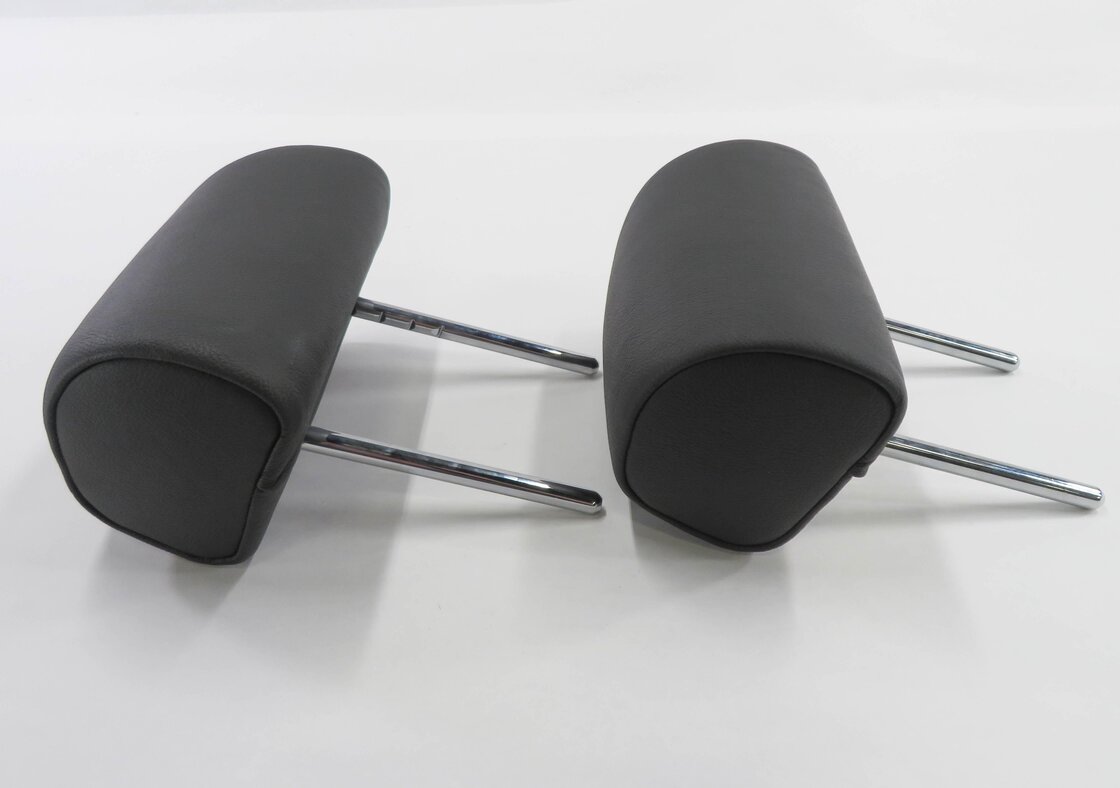 Thumbnail 3: 2008 BMW X5 (E70) LEFT & RIGHT REAR 2nd ROW SEAT HEADREST SET-2 (BLACK LEATHER)