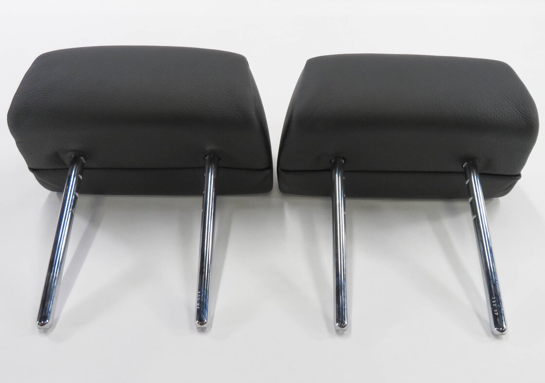 Thumbnail 6: 2008 BMW X5 (E70) LEFT & RIGHT REAR 2nd ROW SEAT HEADREST SET-2 (BLACK LEATHER)