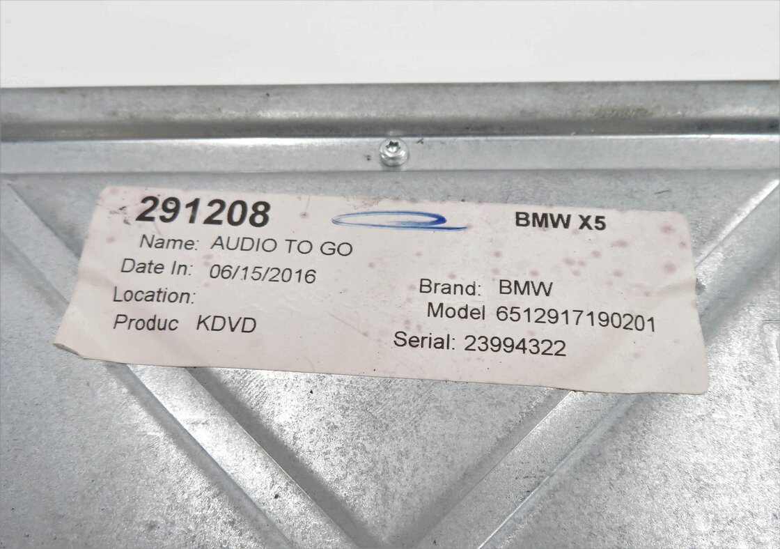 Thumbnail 10: 2007-2014 BMW X5 X5M X6 X6M (E70 E71) REAR ENTERTAINMENT DVD DISC PLAYER DRIVE