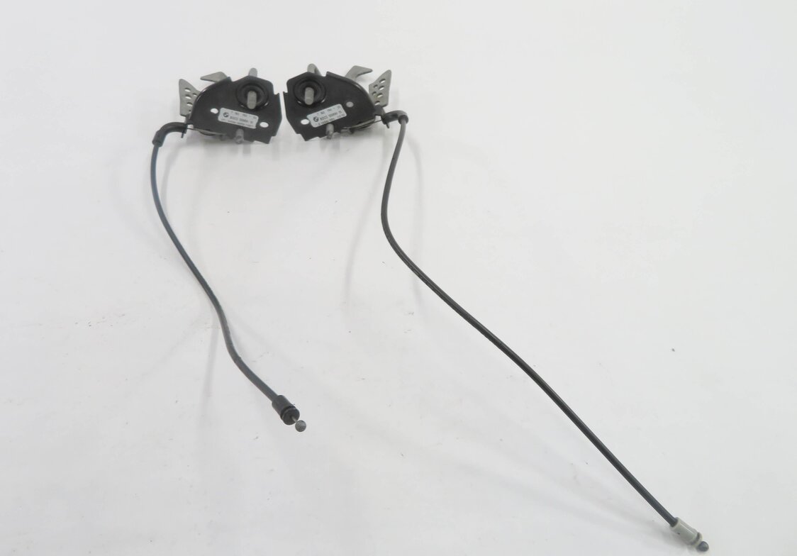 Thumbnail 5: 2011 BMW 535iGT (F07) FRONT LEFT & RIGHT UPPER HOOD LOCK LATCH SET-2 w/ CABLES