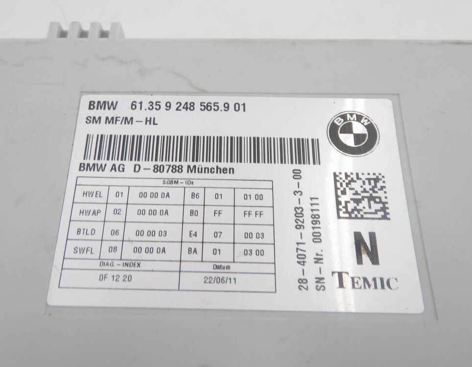 Thumbnail 7: 2010-2017 BMW 528i 535i 550i 650i 740i 750i (F01 F10) COMFORT MEMORY SEAT MODULE