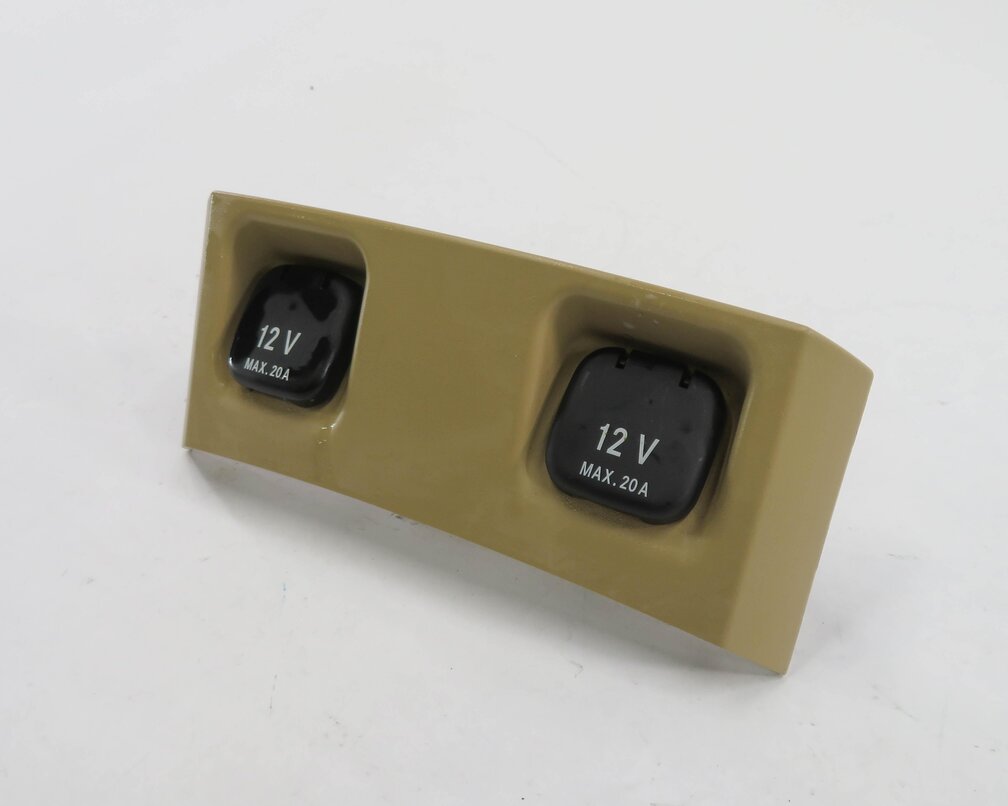 2006 MERCEDES R350 (W251) REAR CONSOLE POWER OUTLET SET w/ TRIM (BROWN)