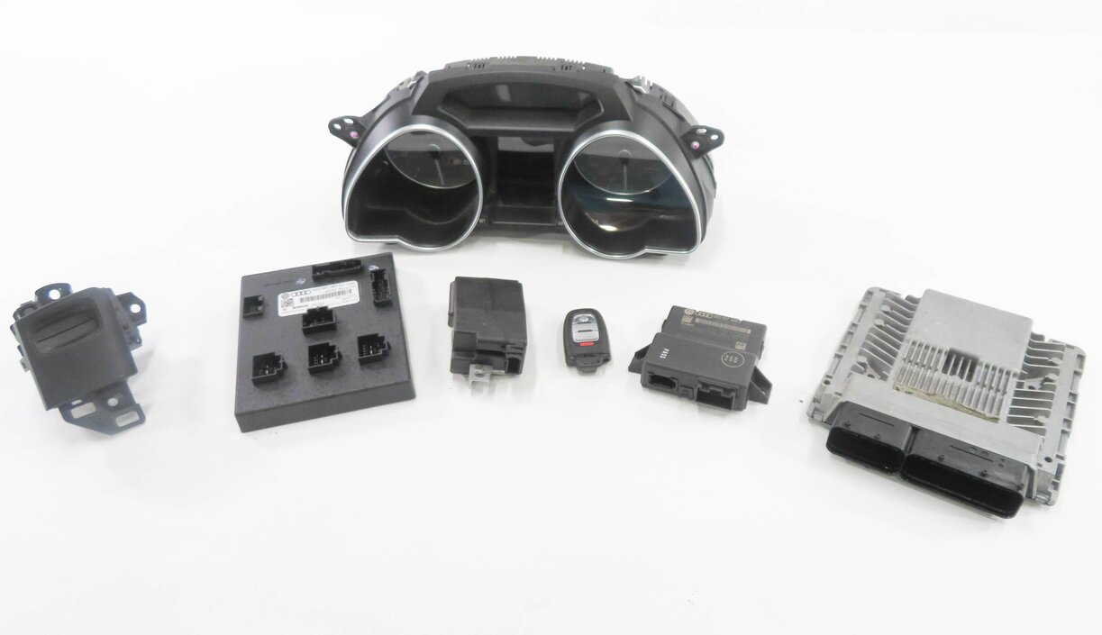 Thumbnail 2: 2013 AUDI S5 (B8 8T) 3.0L CGXC SUPERCHARGED ENGINE IMMOBILIZER MODULE KEY SET-7