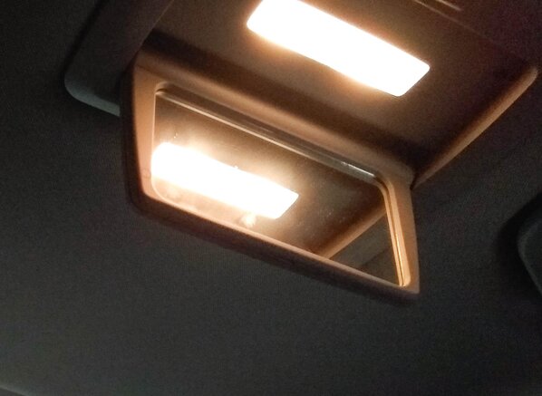 Thumbnail 3: 2011 BMW 750i (F01) REAR LEFT & RIGHT VANITY DOME LIGHT LAMP MIRROR SET-2 (GRAY)