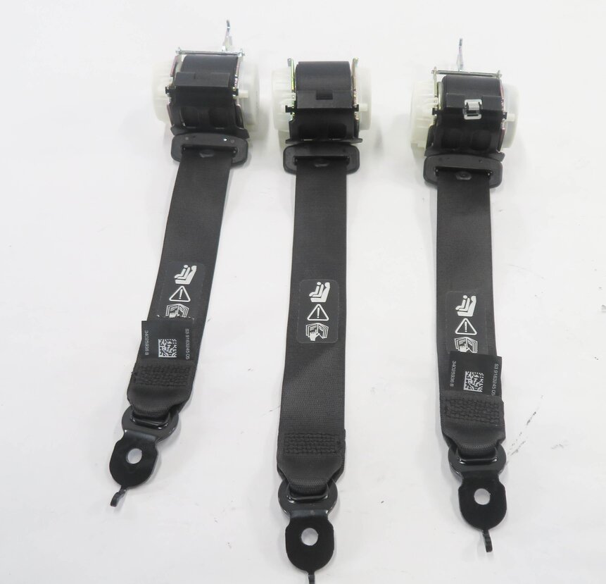 2011 BMW 750i (F01) REAR SEAT SEATBELT RETRACTOR SET-3 (BLACK)