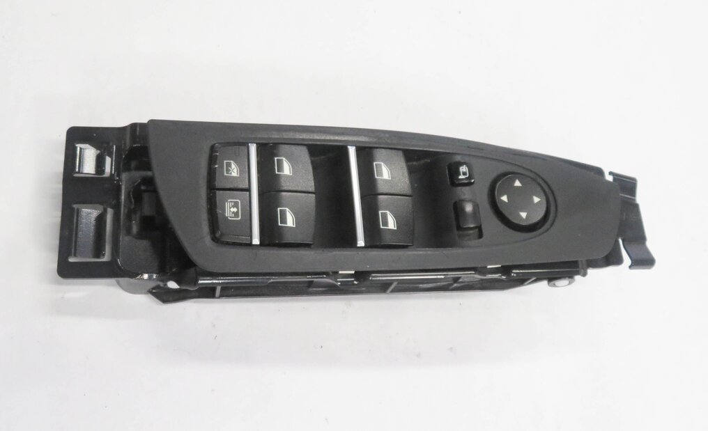 Thumbnail 3: 09-15 BMW 740i 750i 760i B7 (F01) DRIVER WINDOW SWITCH w/ SHADE & P-FOLD (BLACK)