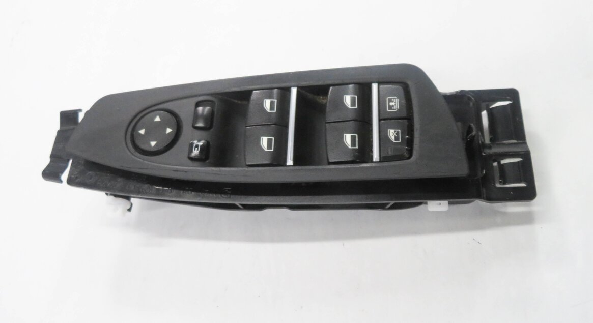 Thumbnail 4: 09-15 BMW 740i 750i 760i B7 (F01) DRIVER WINDOW SWITCH w/ SHADE & P-FOLD (BLACK)