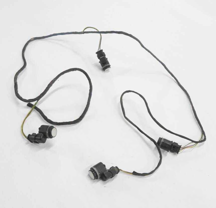 2011 BMW 750i (F01) REAR PDC PARK DISTANCE SENSOR SET-4 w/ HARNESS (WHITE A96)