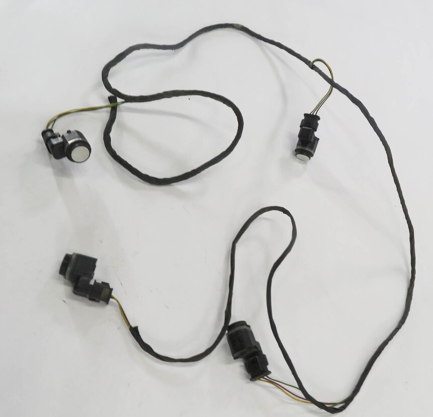 Thumbnail 3: 2011 BMW 750i (F01) REAR PDC PARK DISTANCE SENSOR SET-4 w/ HARNESS (WHITE A96)
