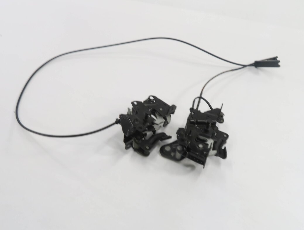 Thumbnail 8: 2011 BMW 750i (F01) FRONT LEFT & RIGHT LOWER HOOD LOCK LATCH SET-2 w/ CABLE