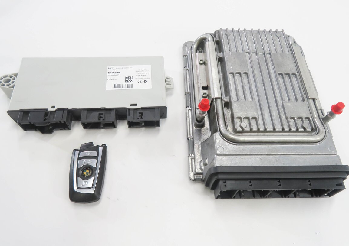 09-13 BMW 550i 650i 750i B7 (F01 F06 F10) 4.4L TURBO ENGINE CAS 4 MODULE KEY SET