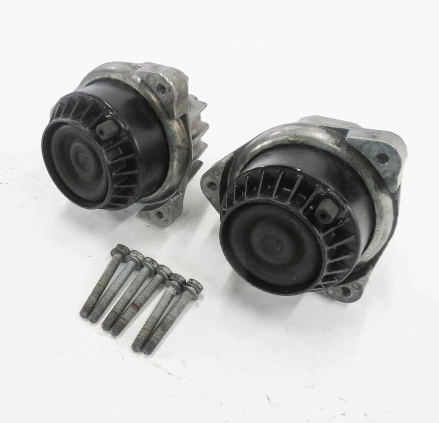 2011 BMW 750i (F01) 4.4L N63 TWIN TURBO ENGINE - LEFT & RIGHT MOTOR MOUNT SET-2