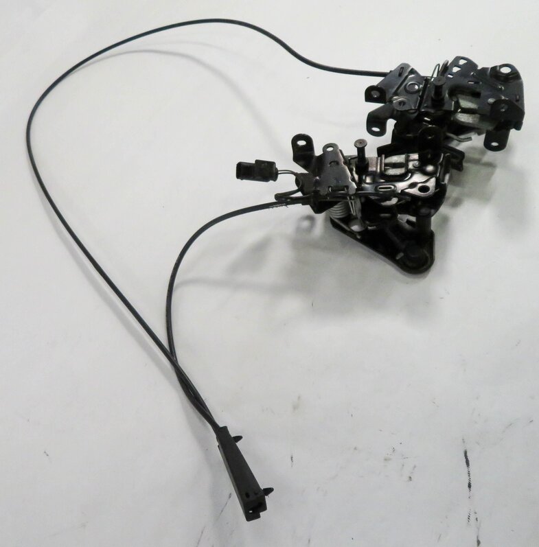 Thumbnail 3: 2014 BMW 750i (F01) FRONT LEFT & RIGHT LOWER HOOD LOCK LATCH SET-2 w/ CABLE