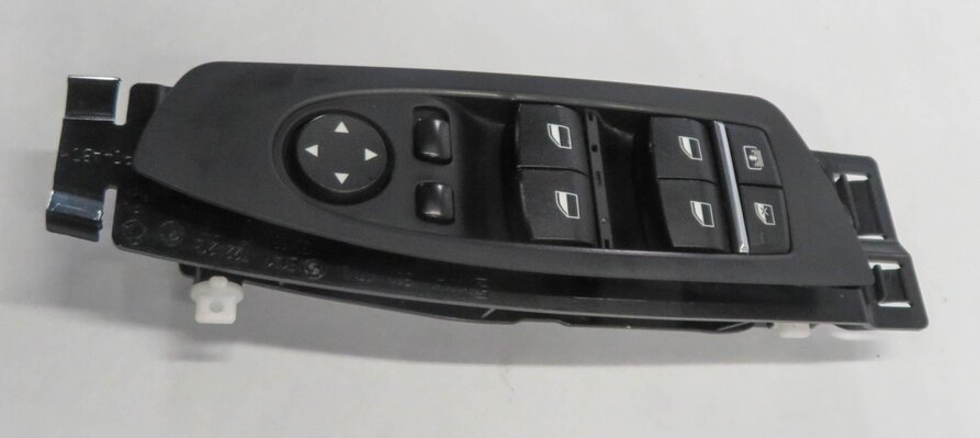 Thumbnail 3: 09-15 BMW 740i 750i 760i B7 (F01) DRIVER WINDOW SWITCH w/ SHADE & P-FOLD (BLACK)