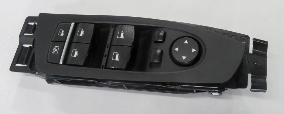 Thumbnail 4: 09-15 BMW 740i 750i 760i B7 (F01) DRIVER WINDOW SWITCH w/ SHADE & P-FOLD (BLACK)