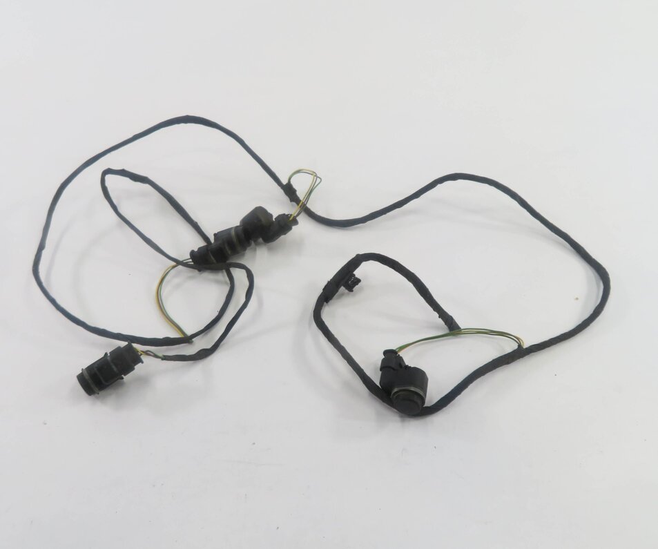 2012 BMW 750i (F01) REAR PDC PARK DISTANCE SENSOR SET w/ HARNESS (CARBON BLACK)