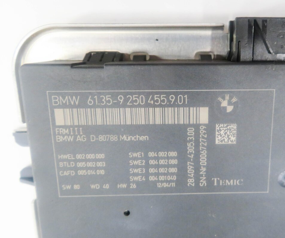 Thumbnail 2: 2010-2017 BMW 528i 535i 550i 650i 750i M5 X3 - FRMIII BODY LIGHT CONTROL MODULE