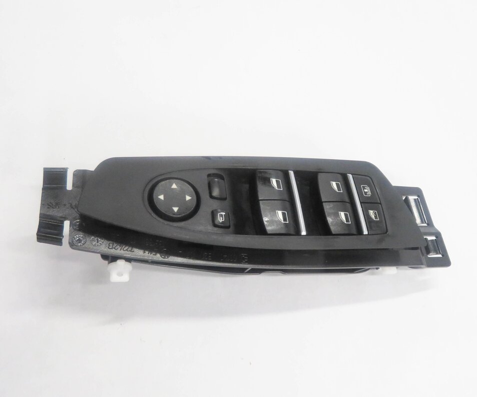 Thumbnail 2: 09-15 BMW 740i 750i 760i B7 (F01) DRIVER WINDOW SWITCH w/ SHADE & P-FOLD (BLACK)