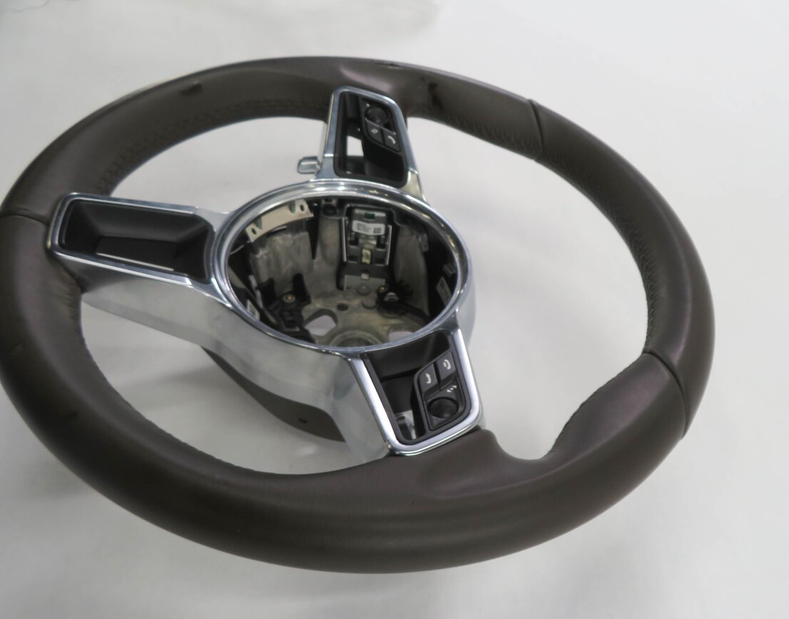 Thumbnail 3: 11-18 PORSCHE CAYENNE PANAMERA (958 970 G1) HEATED SPORT STEERING ESPRESSO