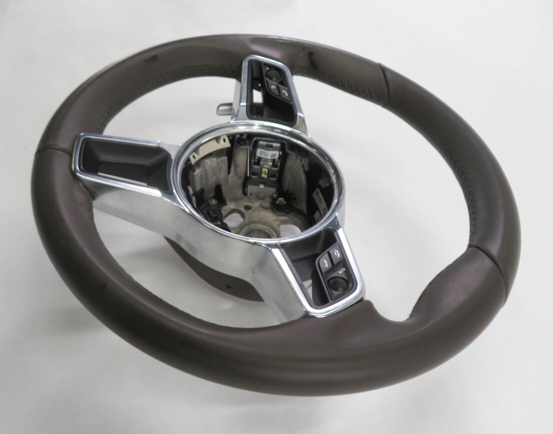Thumbnail 4: 11-18 PORSCHE CAYENNE PANAMERA (958 970 G1) HEATED SPORT STEERING ESPRESSO