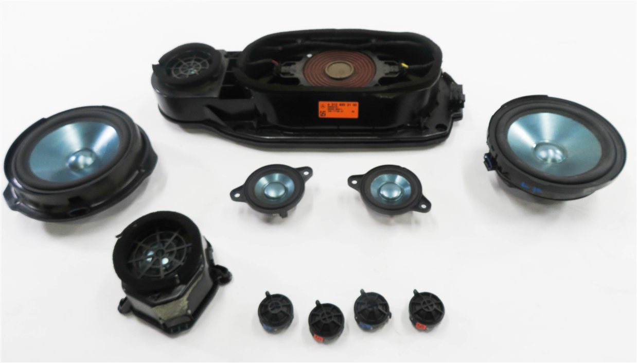 Thumbnail 2: 2010 MERCEDES CLS CLS550 (W219) LOGIC 7 AUDIO SUBWOOFER TWEETER SPEAKER SET-12