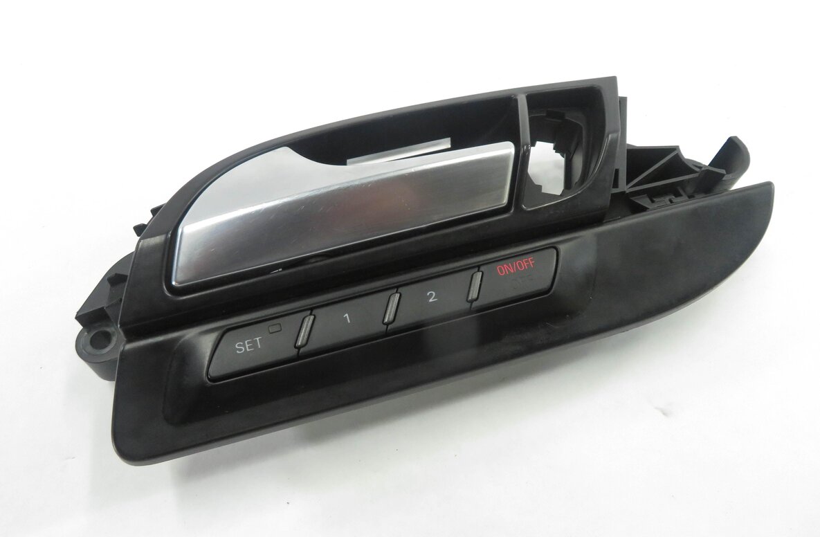08-15 AUDI TT R8 (MK2 4S) LEFT DRIVER INTERIOR DOOR HANDLE w/ MEMORY SWITCH